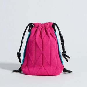 ATACZ - new MINI TWIST WITH BLACK UTILITY STRAP in fuchsia